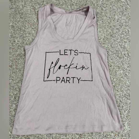 A New Day Size L Tank Top “Let’s Flockin Party” - Picture 1 of 4
